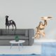 thumbnail image 2 of Figura de perro de resina, escultura de animal, decoración del hogar, centro de mesa, figura de escritorio, sala de estar, hotel, bandeja de servicio, 2 of 8
