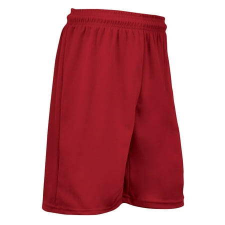 Power Athletic Shorts, 9" Inseam, Adult 3X-Large, Scarlet