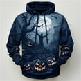 thumbnail image 2 of Yuncity Men Halloween Hoodies 3D Realistic Printed Casual Long Sleeve Sweatshirts For Mens L, 2 of 3