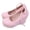 Pink, variant on Red Ladies' High Wedge Heel Shoes With Round Toe And One-Button Closure, Waterproof For Winter 2026