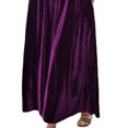 thumbnail image 3 of Gvmfive Women Plus Size Casual Long Sleeve Round Neck Velvet Maxi Dress, 3 of 3