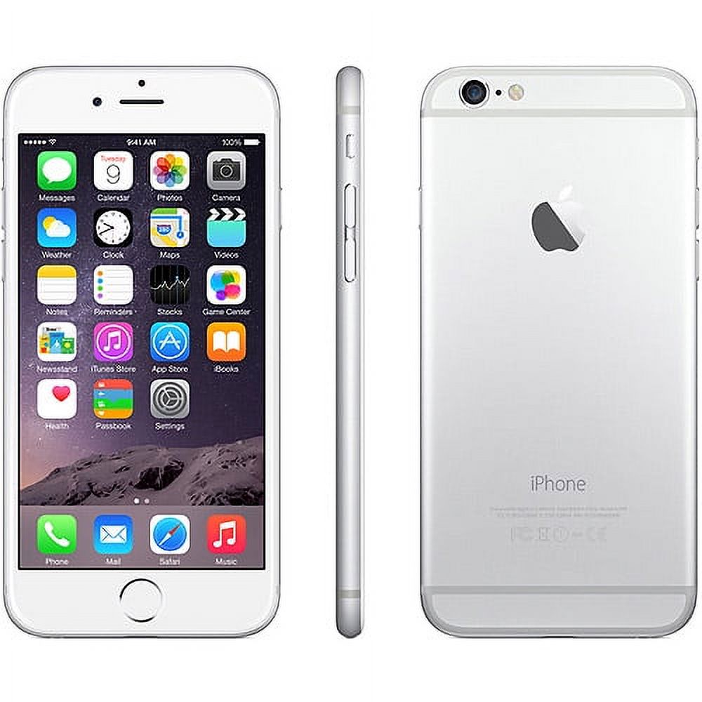 Restored Apple iPhone 6 64GB Silver LTE Cellular AT&T MG4X2LL/A 