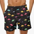 thumbnail image 2 of Men's Beach Shorts Summer Casual Troptical Graphic Board Drawstring Shorts Quick Dry Cozy Swim Trunks Bathing Suits Short Pant with Pockets Multicolor 7 4XL, 2 of 5