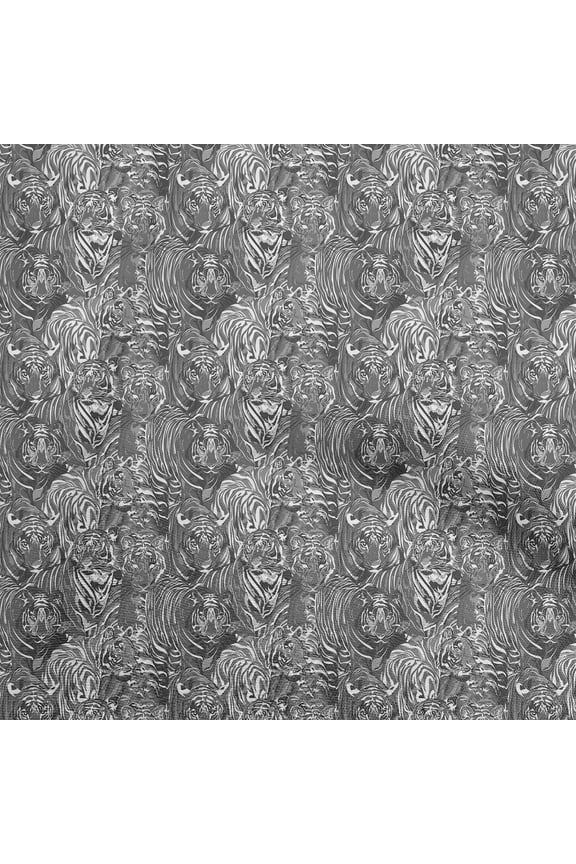 PolyesterSpandexGrayFabricAnimalQuiltingSuppliesPrintSewingFabricByTheYard56InchWide