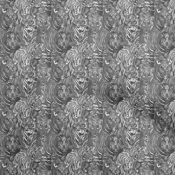 oneOonePolyesterSpandexGrayFabricAnimalQuiltingSuppliesPrintSewingFabricByTheYard56InchWide