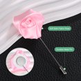 thumbnail image 2 of Uxcell 12-Pack Flower Lapel Pins for Men, Rosa Boutonnieres Pin Novios Boutonnieres para Boda/Bailes/Fiestas [Rosa], 2 of 7