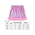 thumbnail image 4 of KelaJuan Kids Girl Mini Skirts Holographic Plush Trim High Elastic Waisted Short Skirts Fall Casual Pencil Skirts, 4 of 6