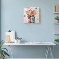 thumbnail image 6 of Canvas Print Wall Art Oil Paintings Independence Day Flower Butterfly Picture Prints Artwork for Living Room Kitchen Bathroom Bedroom,Stretched and Framed Ready to Hang,Retro USA Flag Floral on Linen, 6 of 9