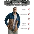 thumbnail image 3 of ShirtBANC Men's Windbreaker Jacket Hooded Lightweight Water Resistant Raincoat, 3 of 5