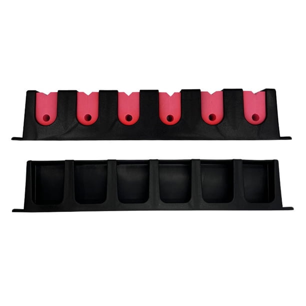 Soportes para Cañas Pescar Montaje en Pared Estante para 6 Cañas Pescar para Garaje (rojo)