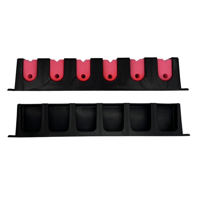 Soportes para Cañas Pescar Ndcxsfigh Montaje en Pared Estante para 6 Cañas Pescar Garaje Rojo