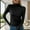 Black, variant on SNKSDGM Casual Easter Shirts Shirts for Women Plus Size Dressy Casual Women's Slim fit Turtleneck Top Long Sleeve Lightweight Double Faced Bottoming Shirt Womens Short Sleeve Tops Casual Cotton