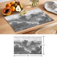 thumbnail image 6 of Abstract Pine Trees Placemats Set of 12 Gray Forest Fogged Mist Contemporary Zen Place Mats Indoor Wipeable Table Mats Washable Cloth Dining Table Placemats for Kitchen Holiday Party Decor 13x19 Inch, 6 of 9