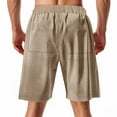 thumbnail image 4 of Sentmoon Mens Gym Shorts High Waist Loose 2025 Summer Golf Shorts Drawstring Solid Color Knitted Quick Dry Bathing Suit with Pockets Trendy for Sports Running Khaki XXL, 4 of 8