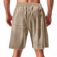 thumbnail image 4 of pstuiky Pantalones cortos para hombre, Pantalones cortos de punto con cintura elástica, versátiles, de color liso y para tiempo libre para hombre Pantalones cortos cargo, 4 of 9