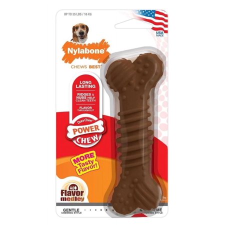 UPC: 0018214822967 | Wolf – 1 count Nylabone Dura Chew Power Chew Bone Flavor Medley