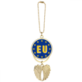 thumbnail image 1 of EU Abbreviat Union Country Car Keychain Angel Wing Pendant, 1 of 4