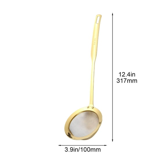 Tainini Fat Skimmer Spoon, 12.4in Stainless Steel Fat skimmer for Cooking, for Separation Grease
