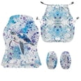 thumbnail image 4 of Whosucclay Turtle Paint Splatter Print Gaming Chair Slipcover with Armrest Covers Universal Easy to Install Stretch Seat Chairs Cover for Computer Reclining Racing Gamer Chair Protector, 4 of 8