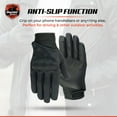 thumbnail image 3 of Daniel Smart Men’s Textile Gloves – Motorcycle Gloves with soft knuckle and Goatskin Leather Palm and Touch Screen Fingertips, 3 of 6