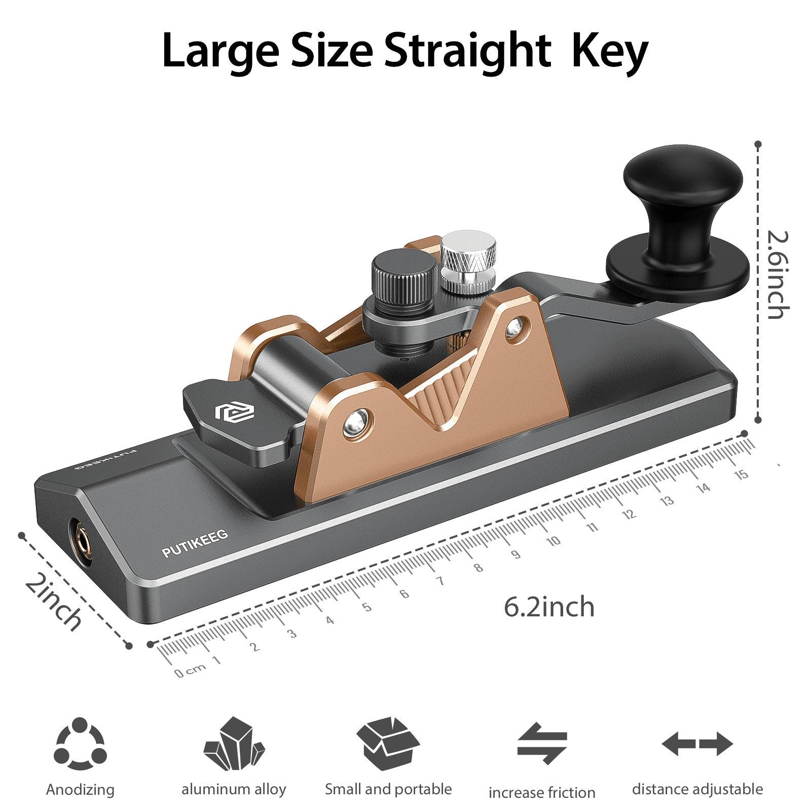 Putikeeg Collection Level - Morse Code Straight Key, Morse Code Single Paddle Key