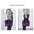 thumbnail image 6 of Insulated Crossbody Lunch Bag 10L Lunch Tote with Adjustable Shoulder Strap for Work Office Picnic Glowing Purple Butterfly, 6 of 6