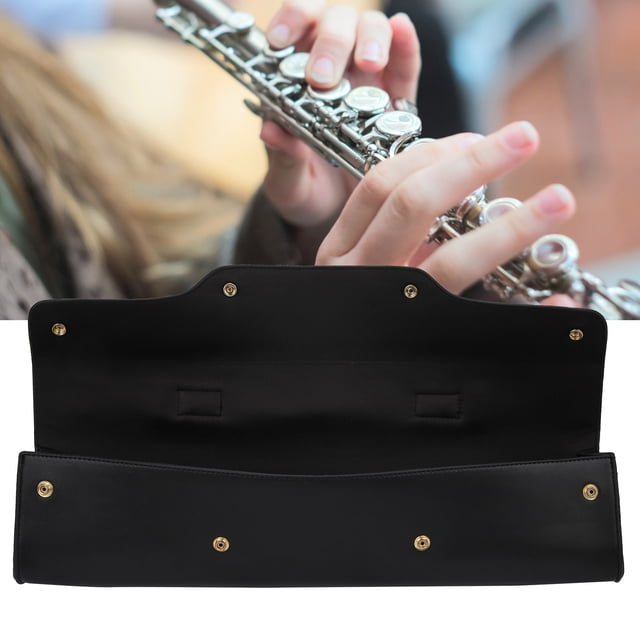 Bolsa de Almacenamiento de Flauta de Cuero Sintético, Foro Suave, Hebilla de Bloqueo Firme, Estuche Portátil para Flauta, Viaje de Músico