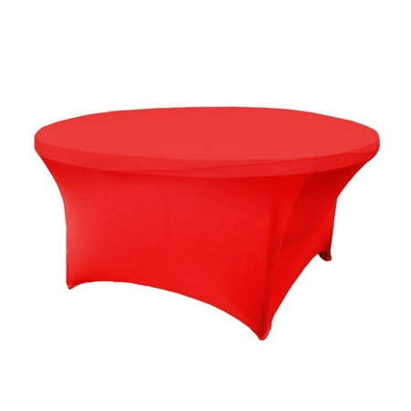 

1 Pc 5Ft Round Spandex Table Cover - Red for Party Birthday and Home Décor