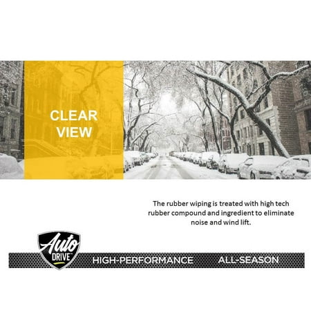Auto Drive High-Performance Wiper Blade, 20" Universal Fit Most Cars
