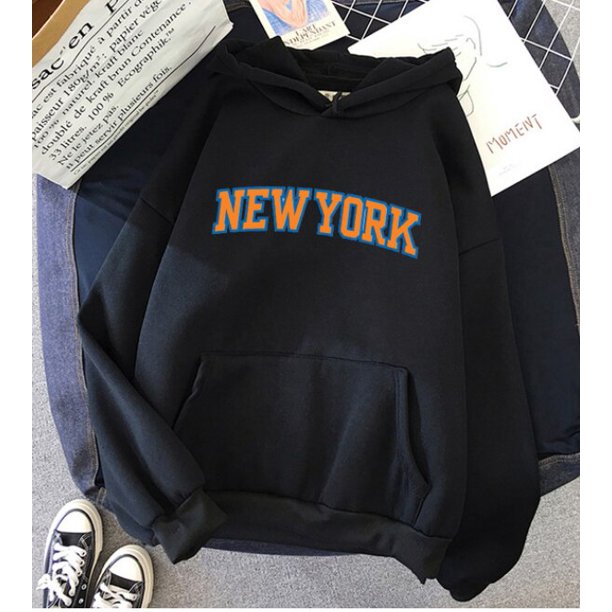 Sudadera con capucha con estampado de letras de Nueva York para hombre y mujer, abrigo de moda, sudaderas de gran tamaño, ropa Unisex xuanjing unisex