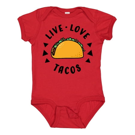 

Inktastic Live Love Tacos Gift Baby Boy or Baby Girl Bodysuit