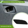 thumbnail image 3 of Unique Bargains Front Bumper Headlight Washer Nozzle Cover Cap No.971807754 Bumper Trim Nozzle Cover for Porsche Panamera 2017-2021 Black Front Right, 3 of 7