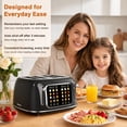 thumbnail image 5 of Mecity 4-Slice Touchscreen Toaster, Retro Stainless Steel Wide Slots Toaster, 6 Browning Settings, Large Digital Display, 120V 1650W, Black, 5 of 9