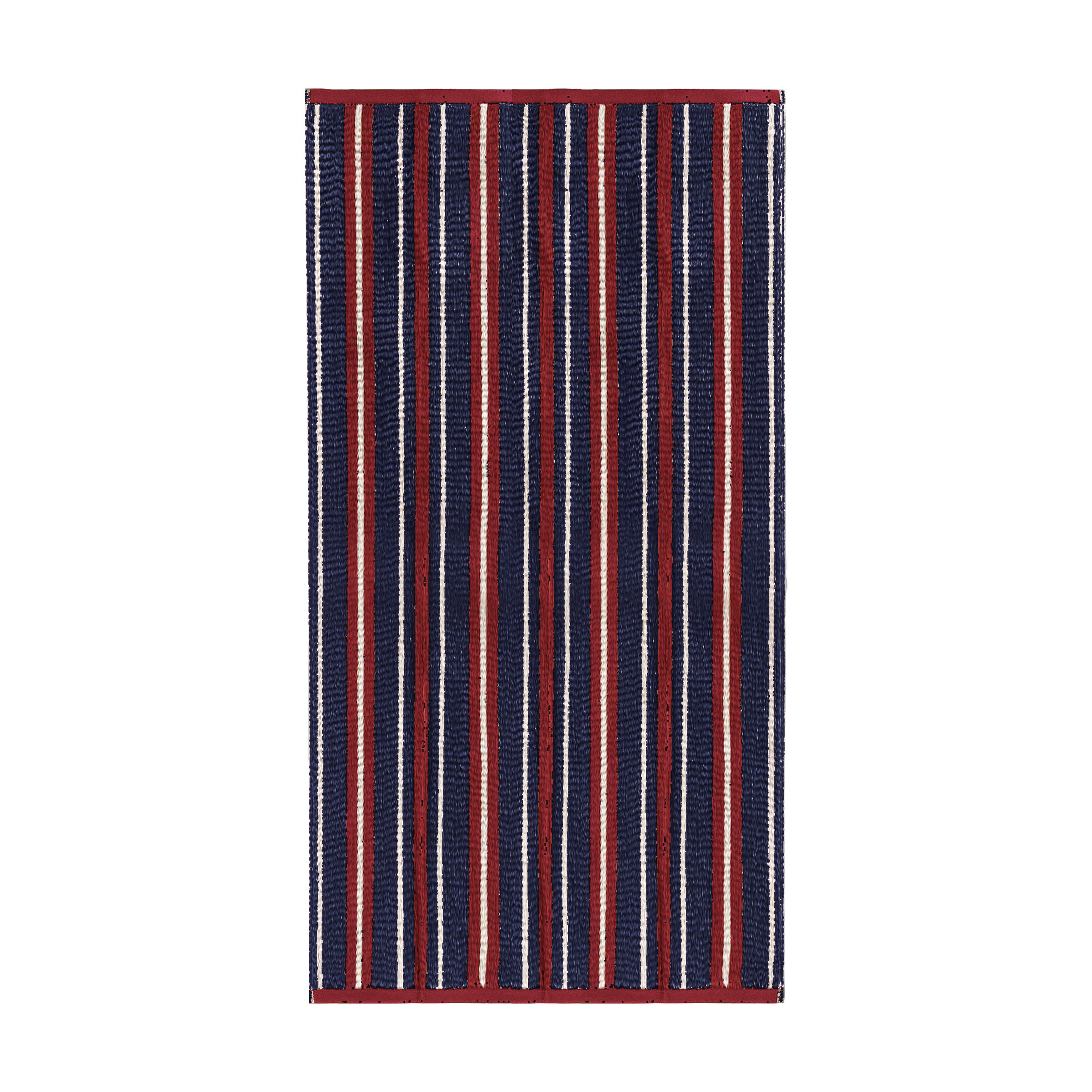 Mainstays 6-Piece Cotton Striped Towel Set, Navy and Red photo 4