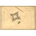 thumbnail image 1 of 24"x36" Gallery Poster, map of Fort on Fort Hill in Boston 1776, 1 of 1