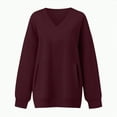 thumbnail image 4 of Godom Sweatshirt for Women Long Sleeve V Neck Tops Oversized Casual Pullover Shirts Fall Winter Clothes, 4 of 7