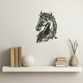 thumbnail image 4 of LaModaHome Rustic Horse Wall Art, Metal Equine Decor, Farmhouse Style Home Accent, Equestrian Sculpture, Galloping Horse Metalwork, Unique Wall HangingHome Decoration Gift -7.9"x11.8"/20x30cm, 4 of 5