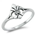 thumbnail image 1 of Traditional Fleur De Lis Ring .925 Sterling Silver Band Jewelry Female Male Unisex Size 6, 1 of 4