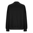 thumbnail image 5 of Women Long Sleeve Pullover Jumper Sweatshirt Cotton Casual Solid Crew Neck Pockets Workout Tunic Tops Loose Fit (Small, Black), 5 of 6