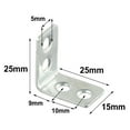 thumbnail image 3 of L-Shaped Metal Corner Brackets, 24 Pack Small 1\" Wall Shelf Support, Silver Steel Right Angle Braces for Drawer, Bookshelf, Kitchen, Exhibition Stand, Garden, 3 of 12