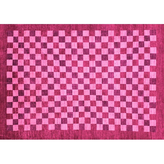Ahgly Company Indoor Rectangle Oriental Pink Modern Area Rugs, 3' x 5'