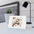 thumbnail image 6 of DistinctInk Greeting Card / Note Card - Valentine's Day Havanese Puppy - PACK of 1, 6 of 7