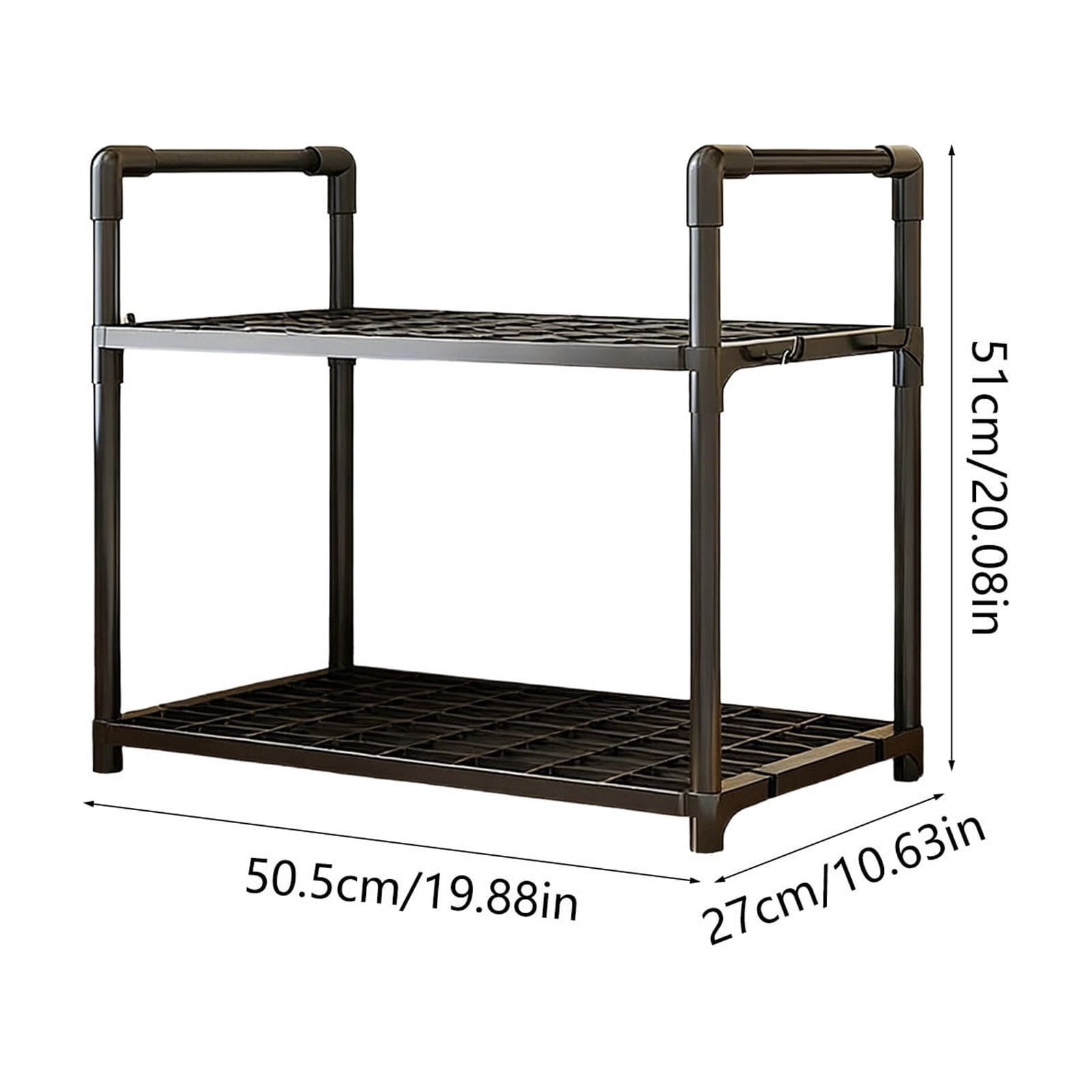 Werulen Multi Layer Kitchen Storage Rack for Home,Floor Standing Storage Rack for Bathroom,Household Organizer for Daily Necessities,Kitchen Bathroom Storage Rack,Multi Layer Floor Storage Shelf