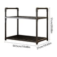thumbnail image 2 of SIYTUAU Multi Layer Kitchen Storage Rack Trolley Floor Standing Utility Cart With Wheels For Bathroom Microwave Black S Plastic, 2 of 7