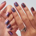 thumbnail image 2 of Press on Nails Extra Short Squoval, Spring Summer Handmade Dark Blue Purple Chrome Gel Glue on Nails, 24Pcs Glazed Donut Glossy Round Fake Nails Acrylic False Nails Kits for Women Gift A8-Darkness, 2 of 4