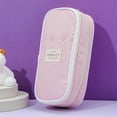 thumbnail image 1 of Macaron Colour Blocking Canvas Pencil Bag Large Capacity Student Kids Pencil Bag Solid Colour Multifunctional Stationery Box Opening Season Gift Stationery Gift, 1 of 7