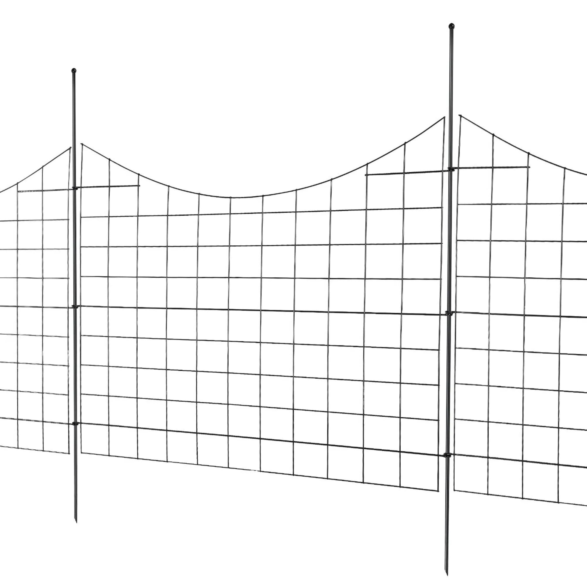 5-Pack Metal Garden Fence (36.6" x 29.5"), Animal Barrier & Dog Fence