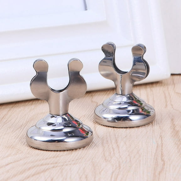 GOOHOCHY 4PCS Stainless Steel Menu Stand Menu Place Holder Meal Holder for Restaurant (Silver)