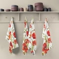 thumbnail image 5 of Dreamtimes Poppy Flower Bee Watercolor Kitchen Towels Dish Bar Tea Towel Dishcloths Set of 4 Super Absorbent Soft 18 x 28 inches, 5 of 7