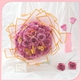 thumbnail image 4 of Armscye 36 Heads Glitter Roses Bouquet,Purple Pink Shiny Glitter Flowers Bouquet Bulk, Everlasting Artificial Roses Bouquet for Mothers Day, Birthday, Anniversary, Wedding, Valentine's Day, 4 of 4